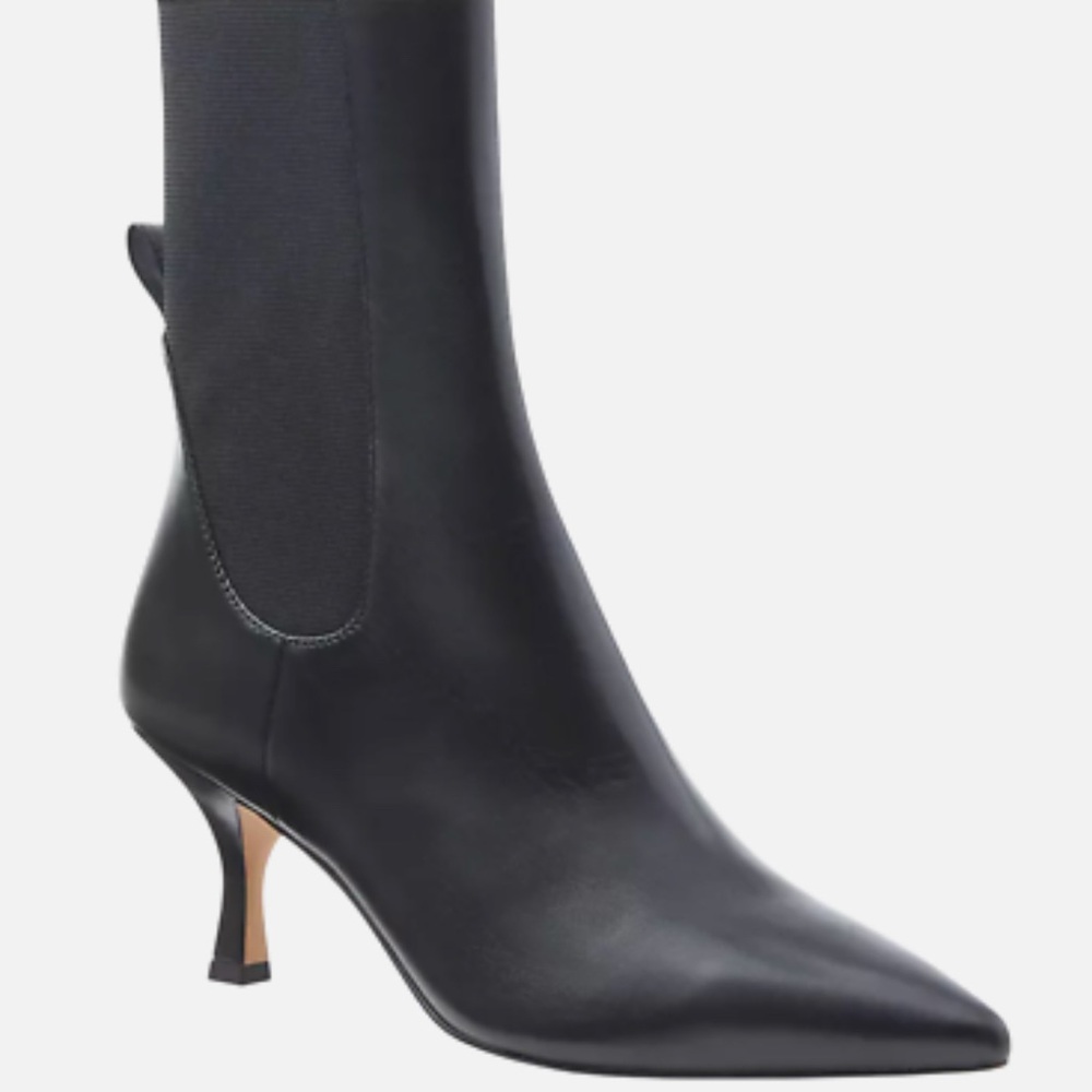 Ann Taylor Black Leather Booties NEW Sz11